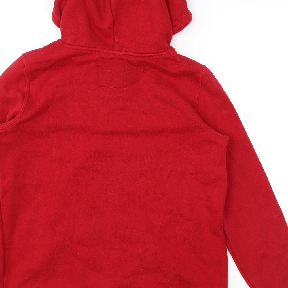 Hollister Mens Red Cotton Pullover Sweatshirt Size S - Logo