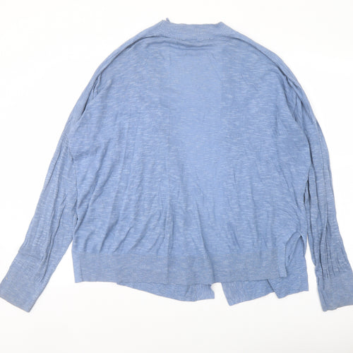 Gap Womens Blue V-Neck Cotton Cardigan Jumper Size L