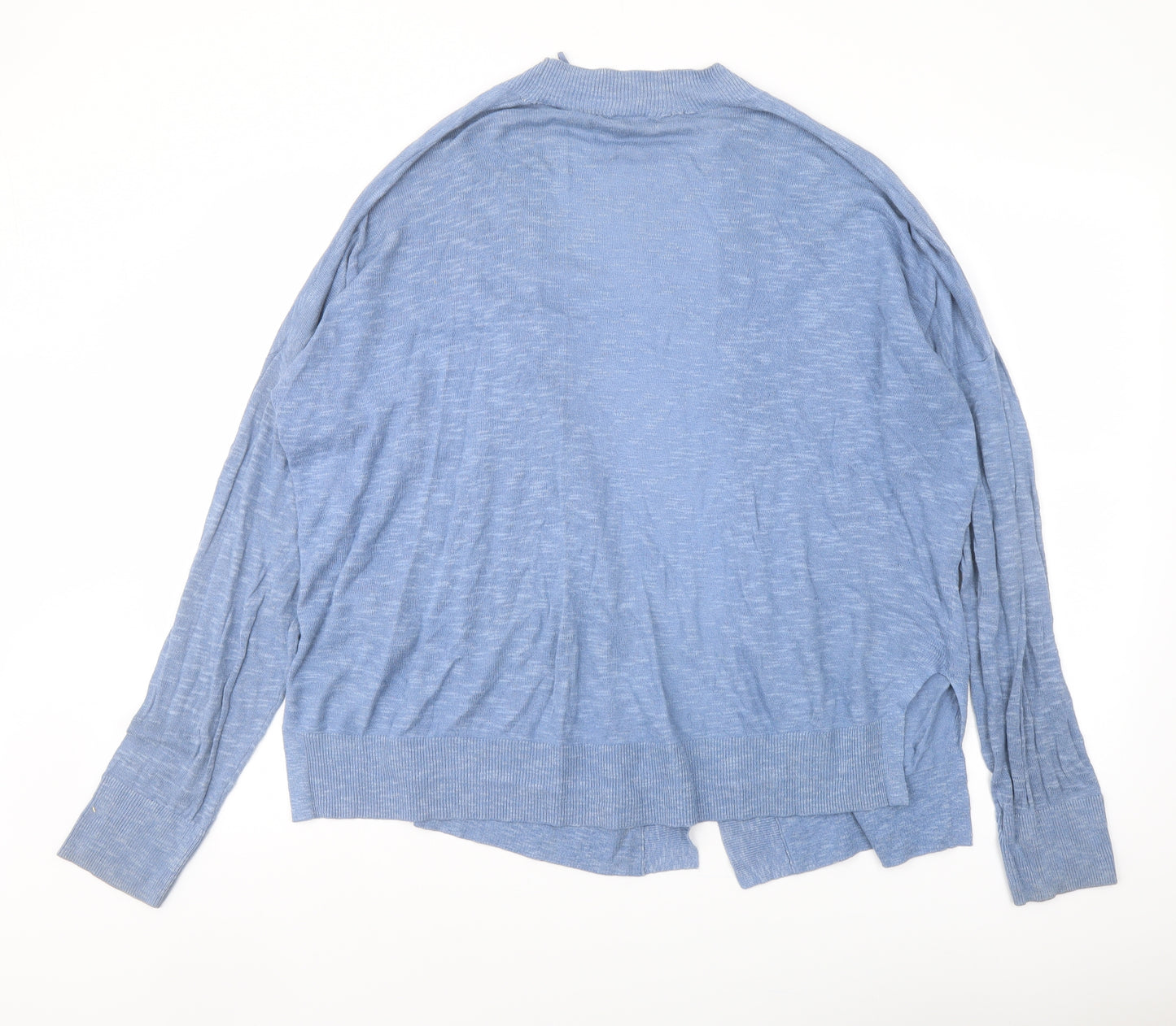 Gap Womens Blue V-Neck Cotton Cardigan Jumper Size L