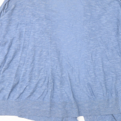 Gap Womens Blue V-Neck Cotton Cardigan Jumper Size L