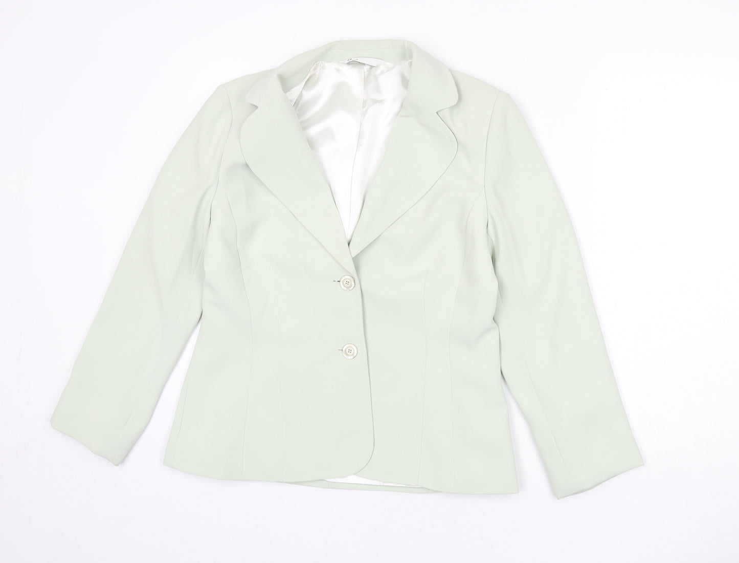 BHS Womens Green Polyacrylate Fibre Jacket Blazer Size 12