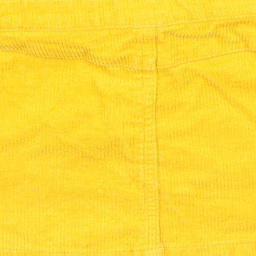 H&M Girls Yellow Cotton A-Line Skirt Size 2-3 Years Regular Zip