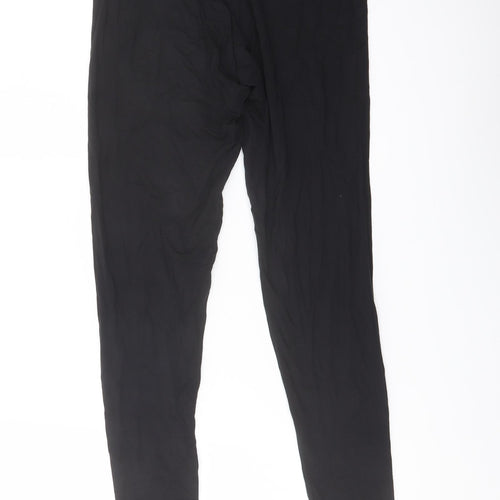 Marks and Spencer Womens Black Polyester Capri Leggings Size 10 L25 in