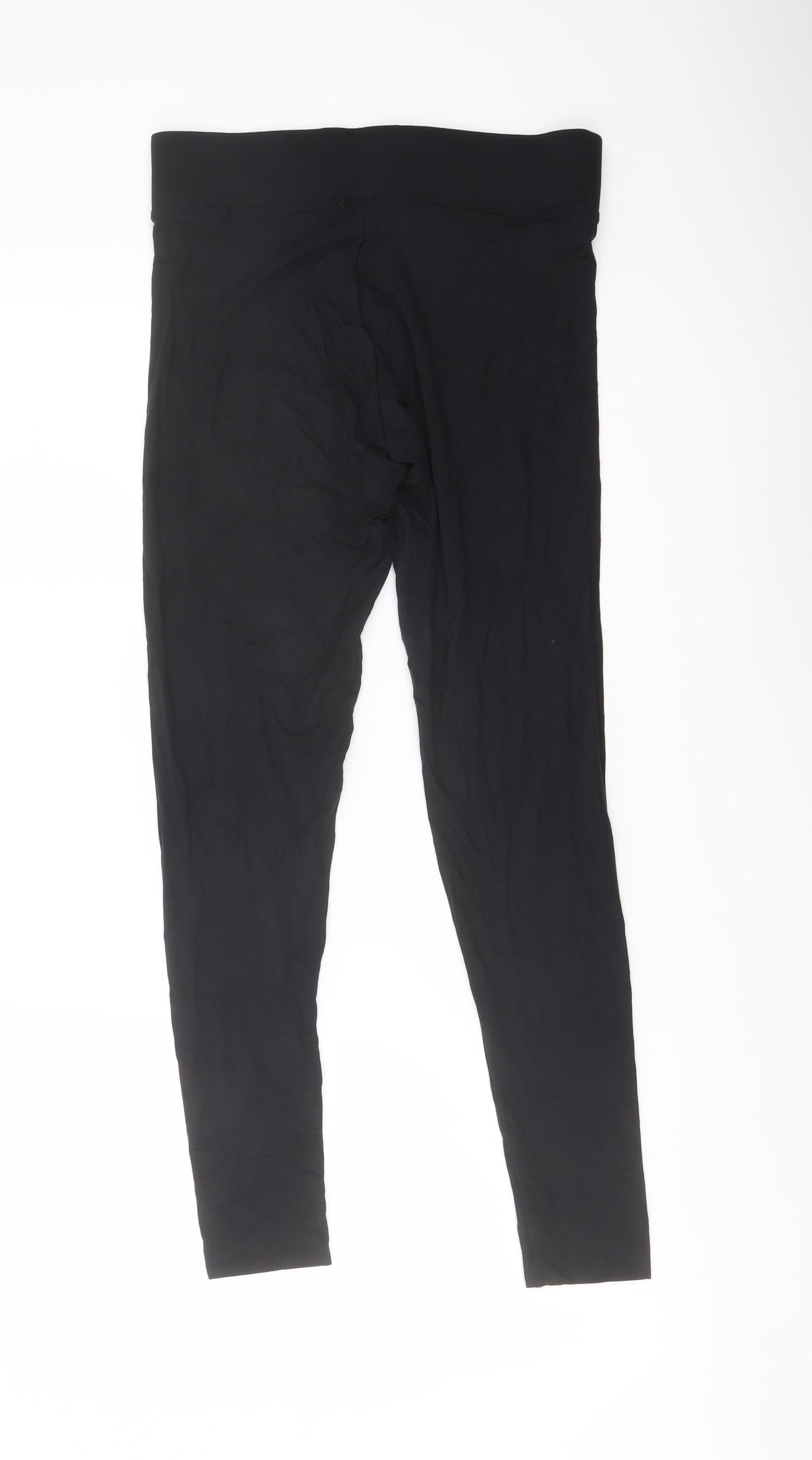 Marks and Spencer Womens Black Polyester Capri Leggings Size 10 L25 in