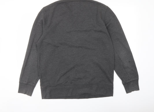 Gap Mens Grey Cotton Pullover Sweatshirt Size M - Logo