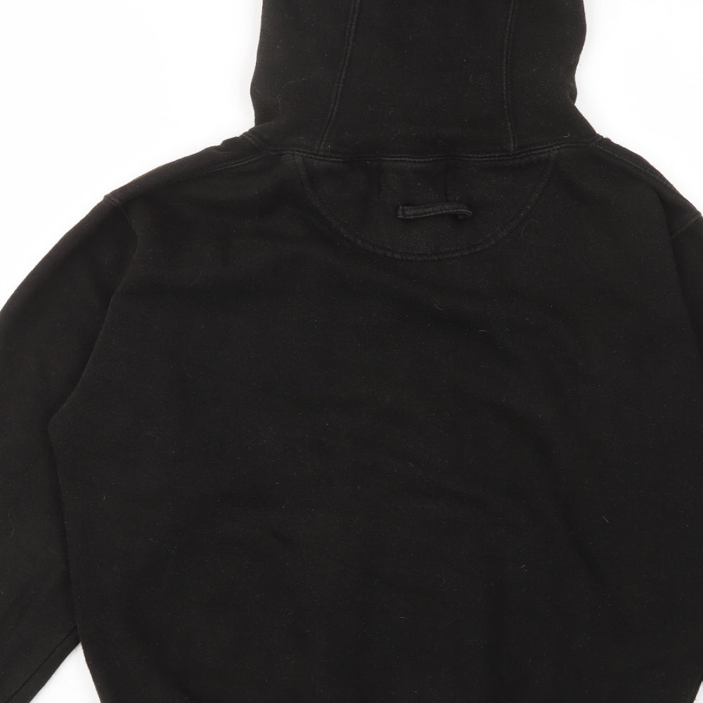 MKI MIYUKI ZOKU Mens Black Cotton Pullover Hoodie Size S - Pockets, Logo, Embroided