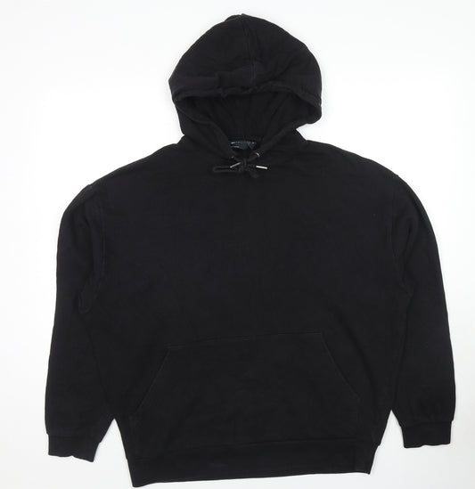 ASOS Mens Black Cotton Pullover Hoodie Size S