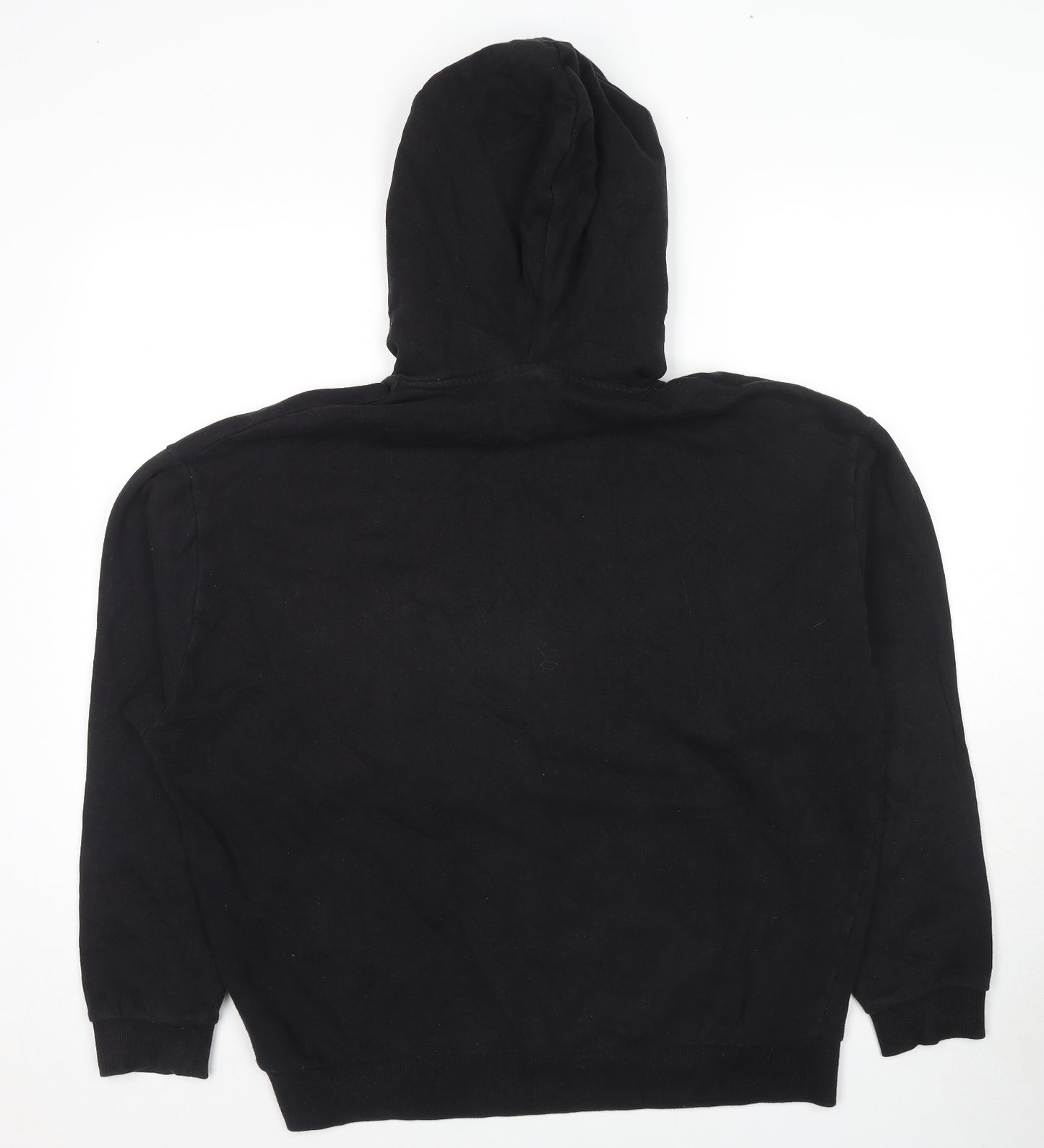 ASOS Mens Black Cotton Pullover Hoodie Size S