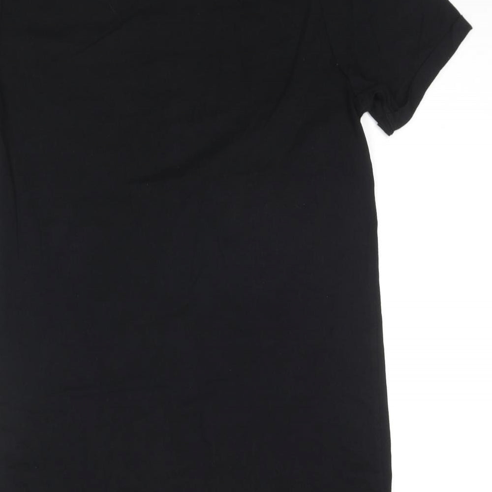 ASOS Mens Black Cotton T-Shirt Size S Round Neck - Lost Justice