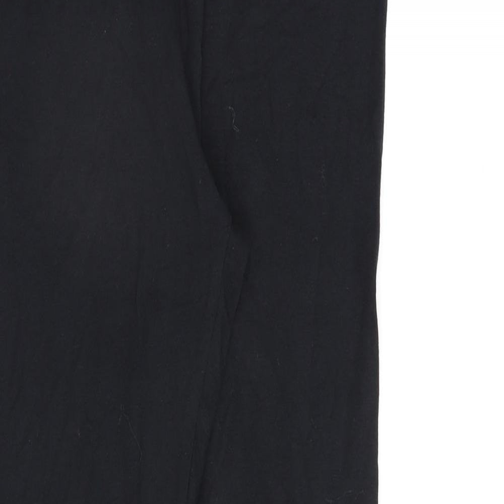 Marks and Spencer Womens Black Cotton Capri Leggings Size 10 L26 in