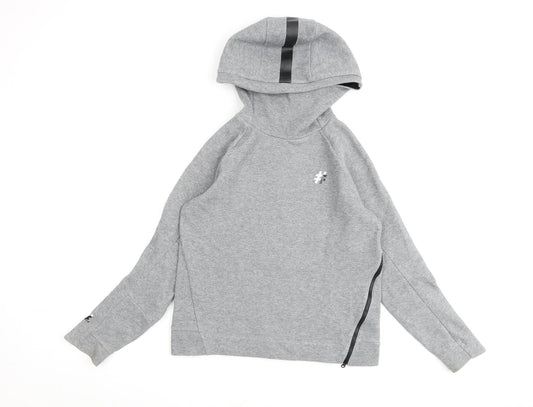 FIVE Boys Grey Cotton Pullover Hoodie Size 11-12 Years Pullover