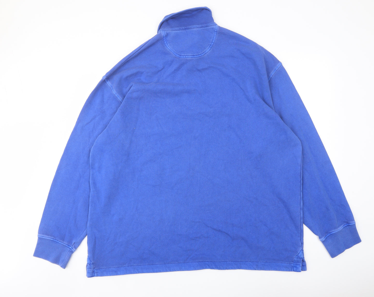 Marks and Spencer Mens Blue Cotton Pullover Sweatshirt Size XL