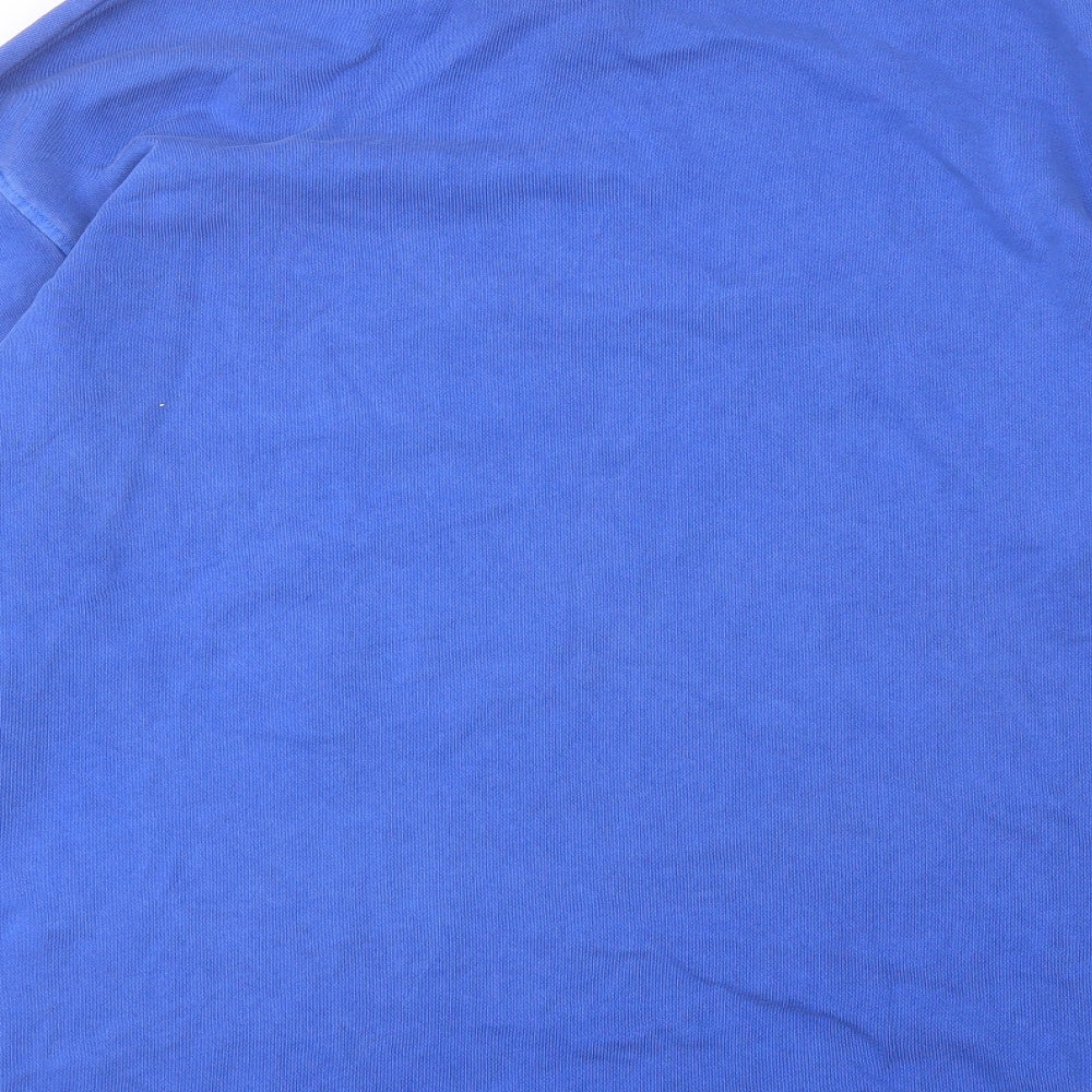 Marks and Spencer Mens Blue Cotton Pullover Sweatshirt Size XL