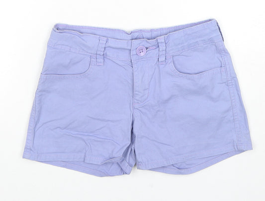 Gap Girls Purple Cotton Hot Pants Shorts Size 12 Years L4 in Regular Zip