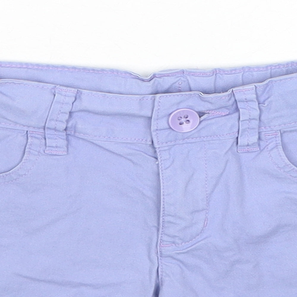 Gap Girls Purple Cotton Hot Pants Shorts Size 12 Years L4 in Regular Zip