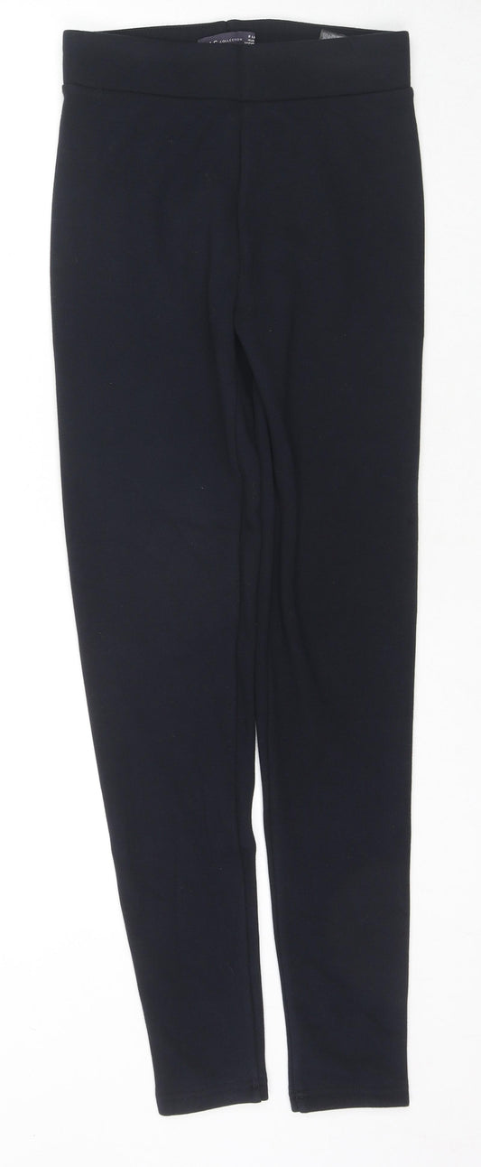 Marks and Spencer Womens Black Polyester Pedal Pusher Leggings Size 8 L29 in - Thermal