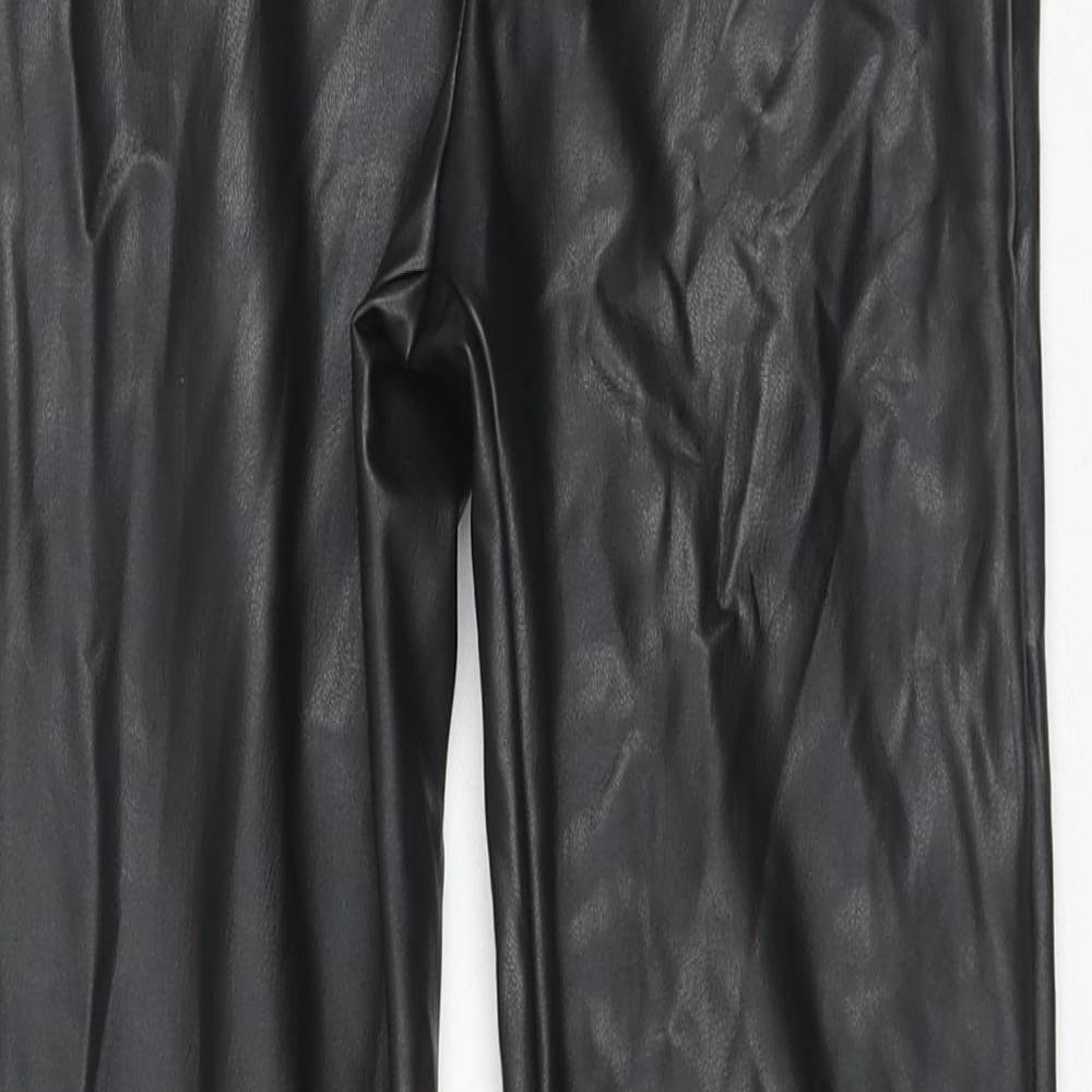 Marks and Spencer Girls Black Polyester Jegging Trousers Size 11-12 Years L26 in Regular Pullover