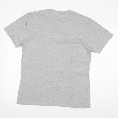 Gildan Womens Grey Cotton Basic T-Shirt Size L Round Neck - Nostromo Weyland/Yutani