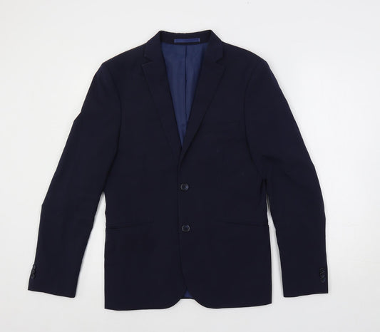 Marks and Spencer Mens Blue Polyester Jacket Suit Jacket Size 36 Regular