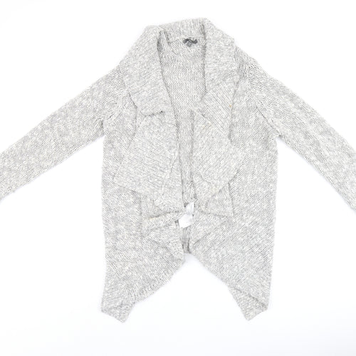 Gap Womens Grey V-Neck Acrylic Cardigan Jumper Size L - Waterfall Front