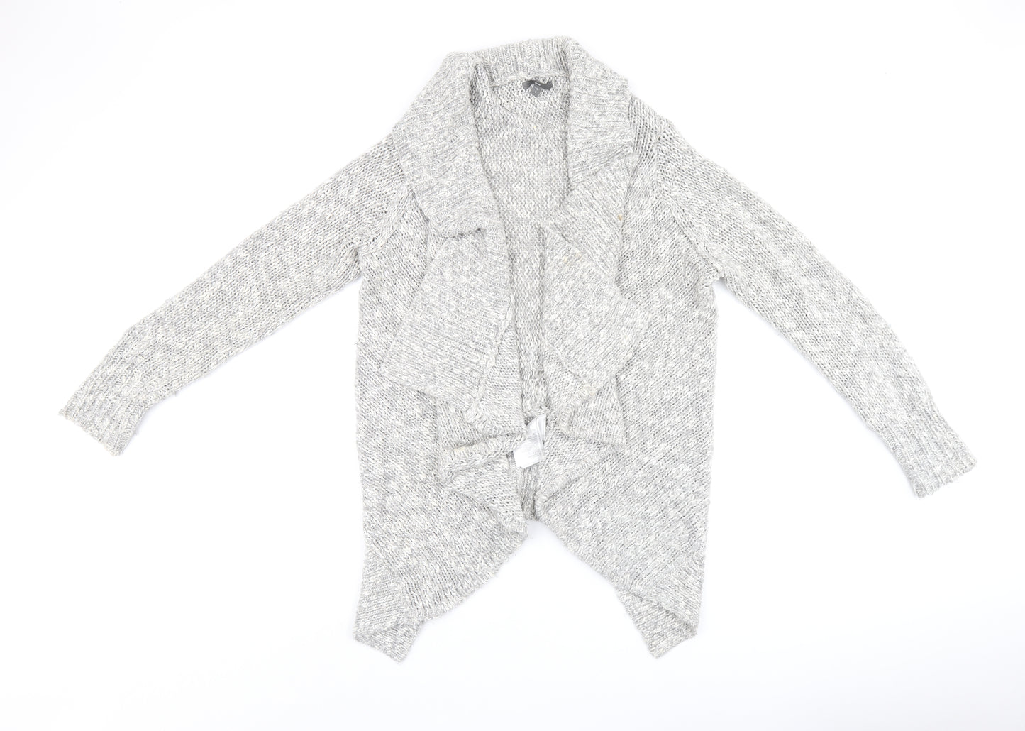 Gap Womens Grey V-Neck Acrylic Cardigan Jumper Size L - Waterfall Front