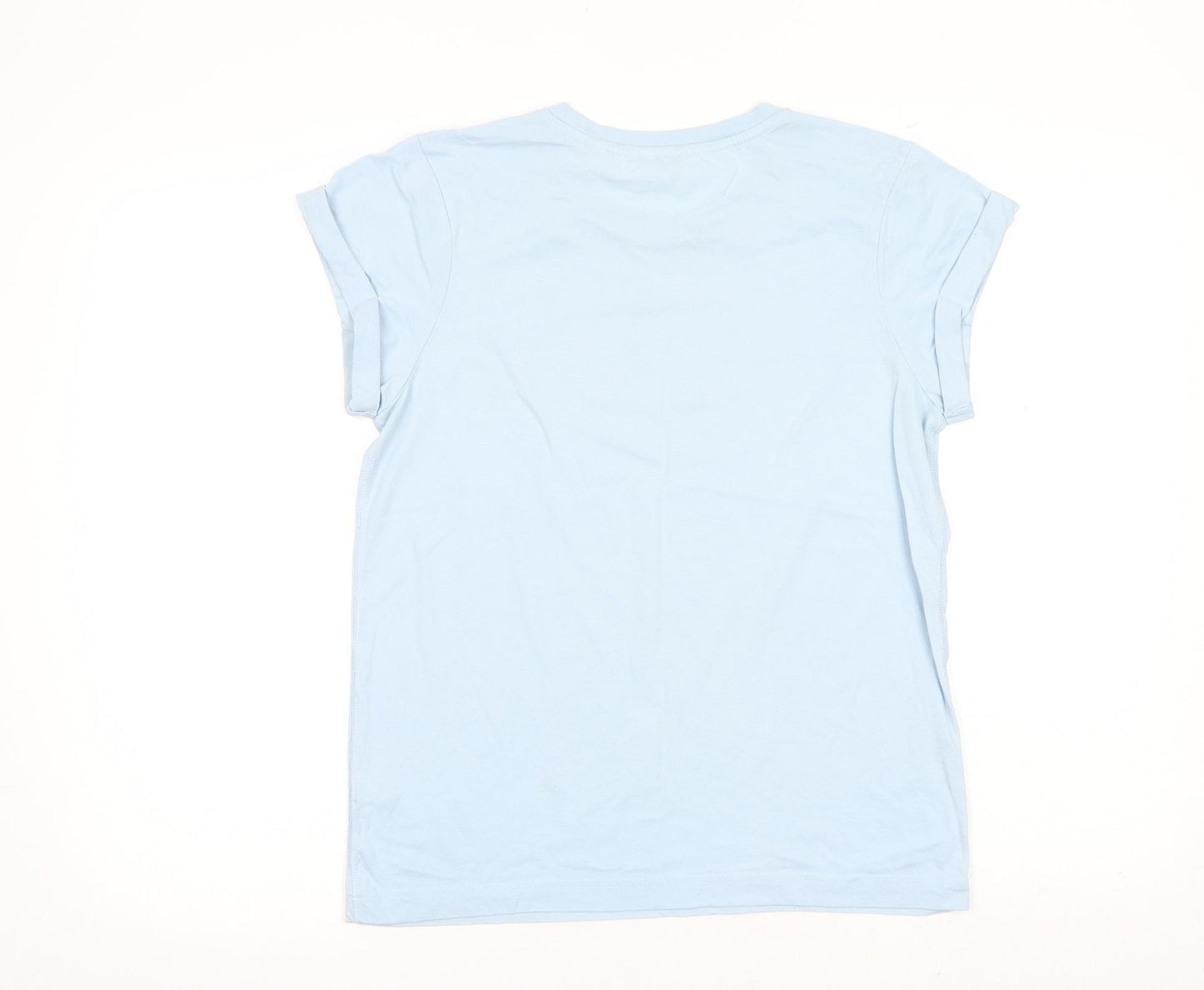 Jack Wills Womens Blue 100% Cotton Basic T-Shirt Size 6 Round Neck