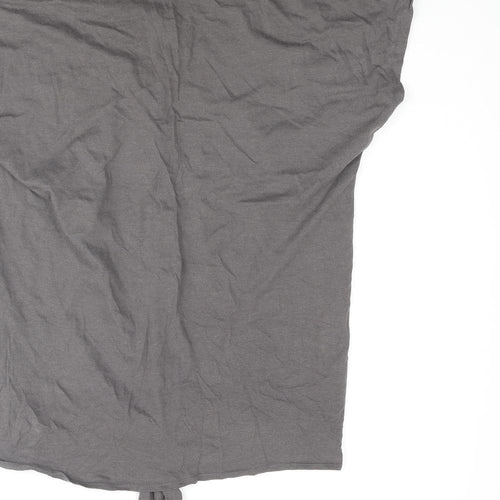Uniqlo Womens Grey Cotton Basic T-Shirt Size S Round Neck - Knot Doodle Print