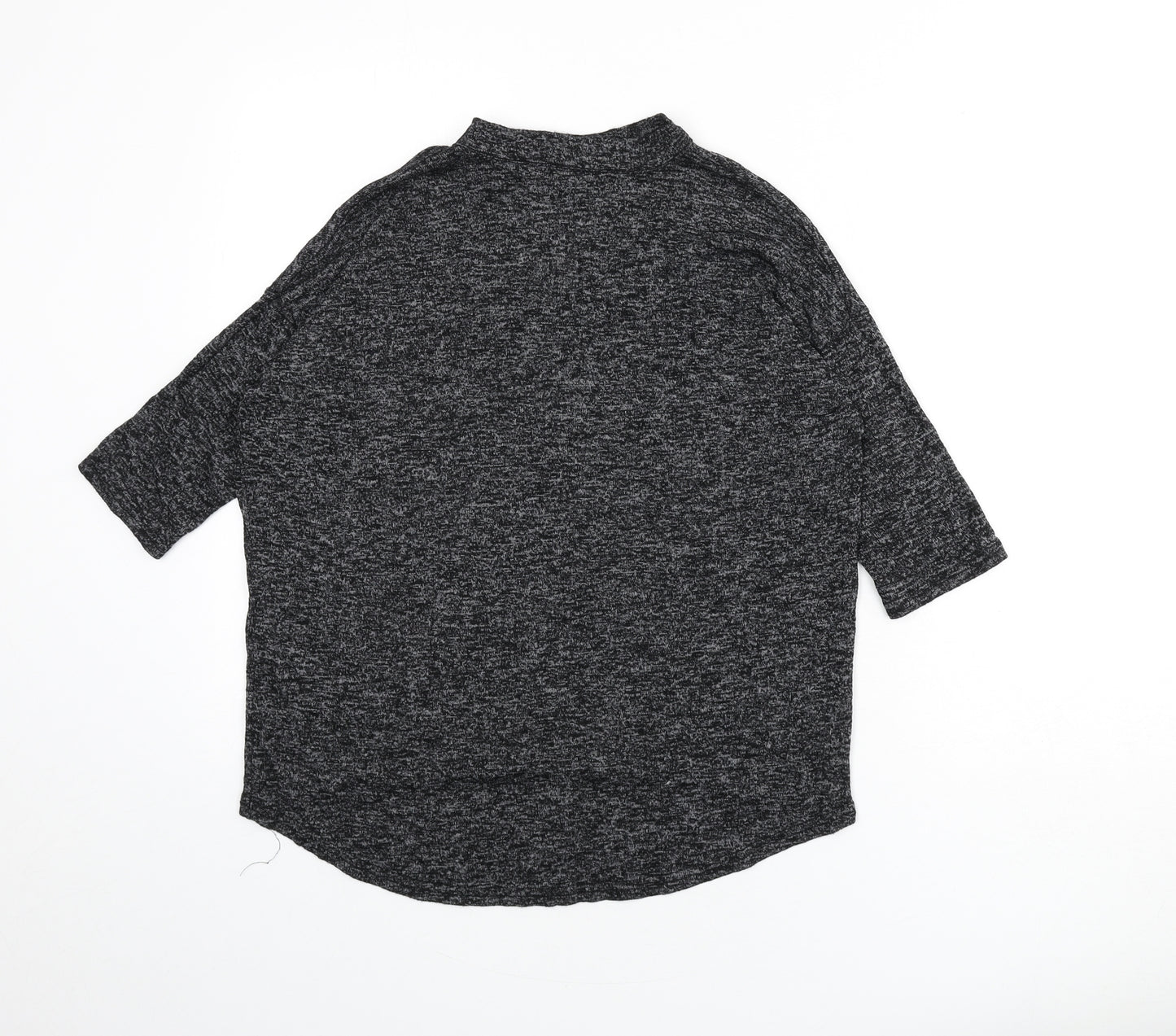 newl Womens Grey Viscose Basic T-Shirt Size S V-Neck