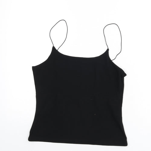 Only Womens Black Polyester Camisole Tank Size L Scoop Neck