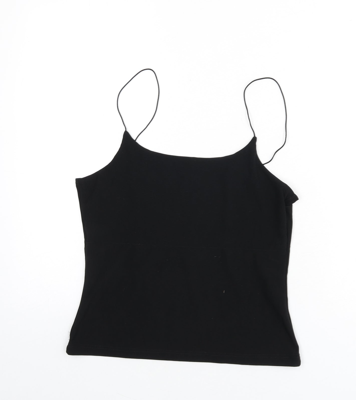 Only Womens Black Polyester Camisole Tank Size L Scoop Neck
