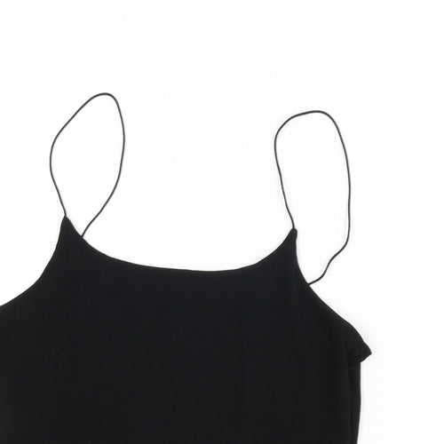 Only Womens Black Polyester Camisole Tank Size L Scoop Neck