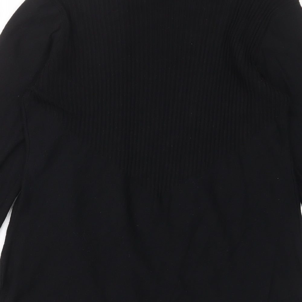 Paramour Womens Black V-Neck Viscose Cardigan Jumper Size L - Open