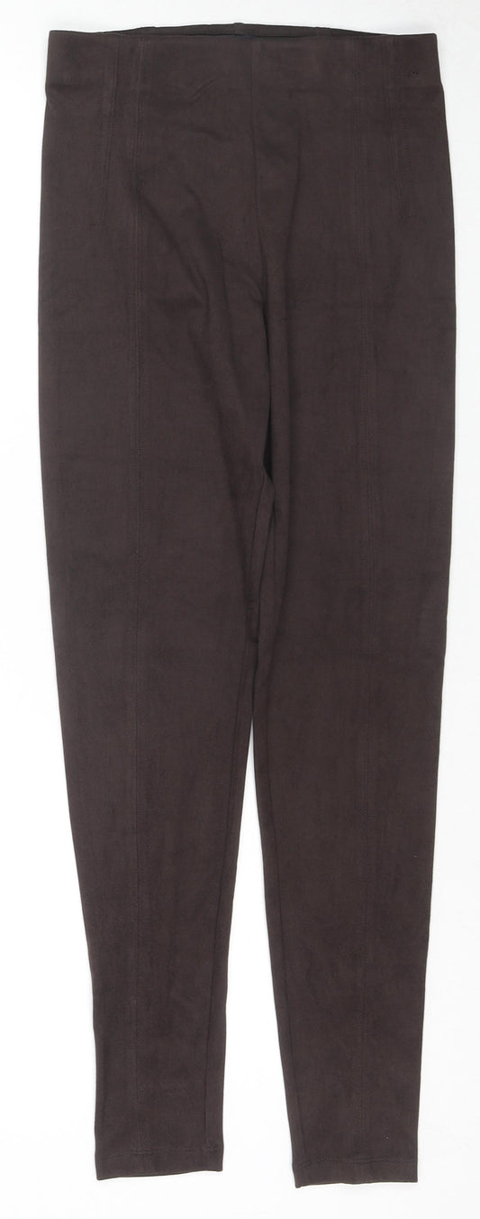 Marks and Spencer Womens Brown Polyester Jegging Leggings Size 8 L26 in