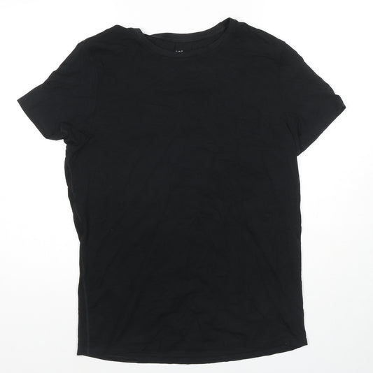 Marks and Spencer Mens Black Acrylic T-Shirt Size L Round Neck - Thermal