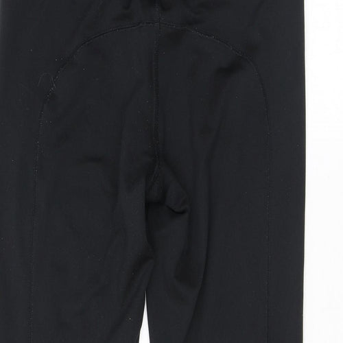 Marks and Spencer Womens Black Polyester Cropped Leggings Size 12 L17 in Regular Pullover - Running