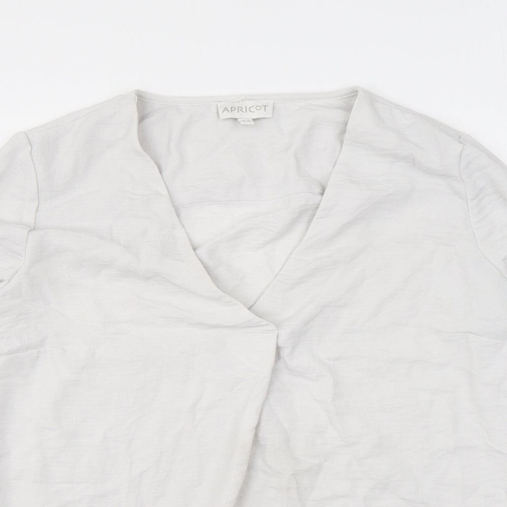 Apricot Womens Ivory Polyester Basic Blouse Size 12 V-Neck