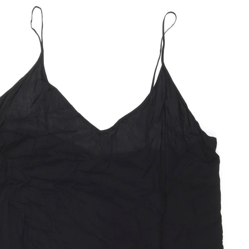 H&M Womens Black Viscose Camisole Tank Size L V-Neck