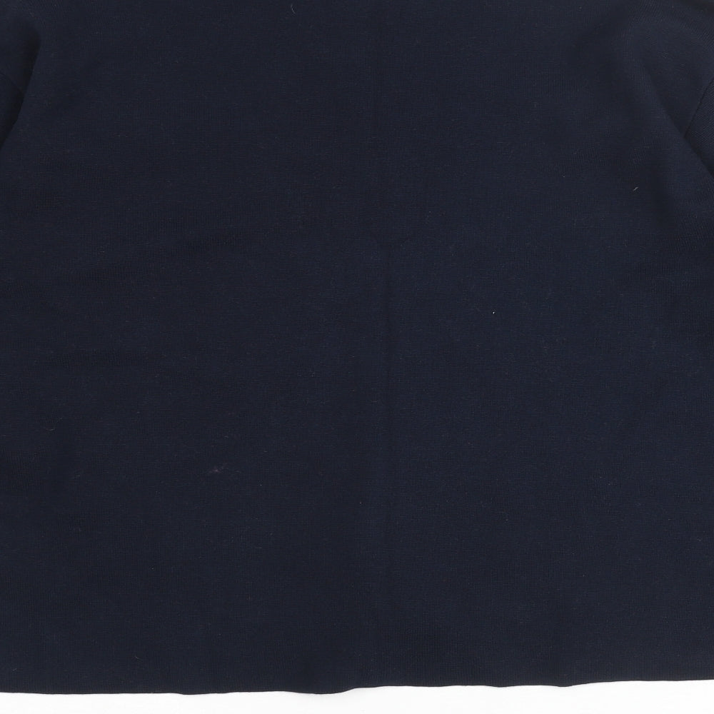 Marks and Spencer Womens Blue Round Neck Cotton Pullover Jumper Size L