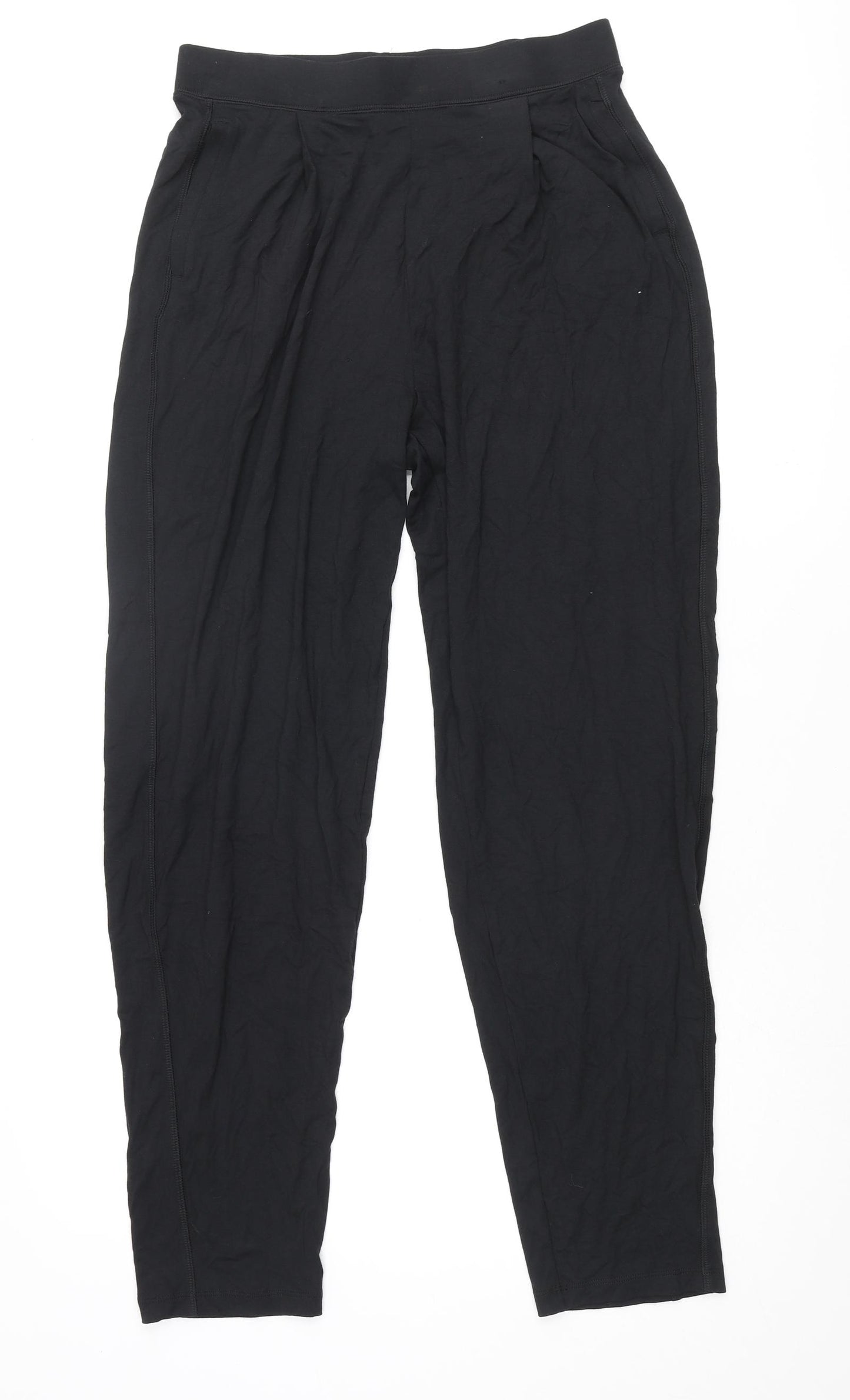 Marks and Spencer Womens Black Viscose Jogger Leggings Size 10 L28 in