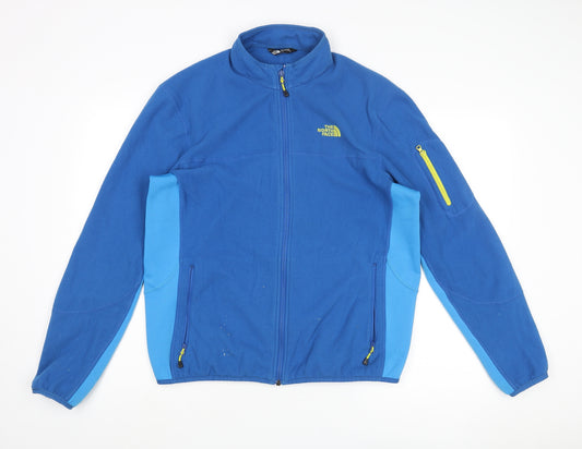 The North Face Mens Blue Jacket Size L Zip - Logo