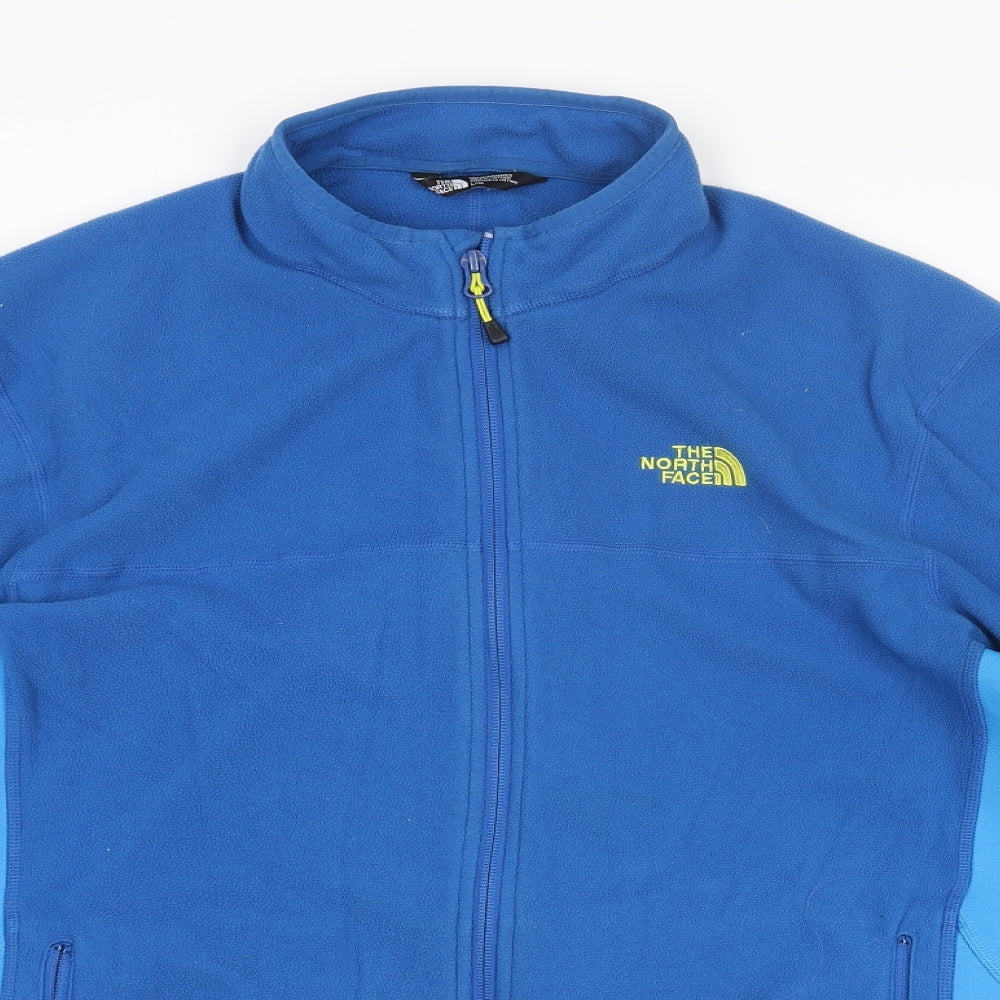 The North Face Mens Blue Jacket Size L Zip - Logo