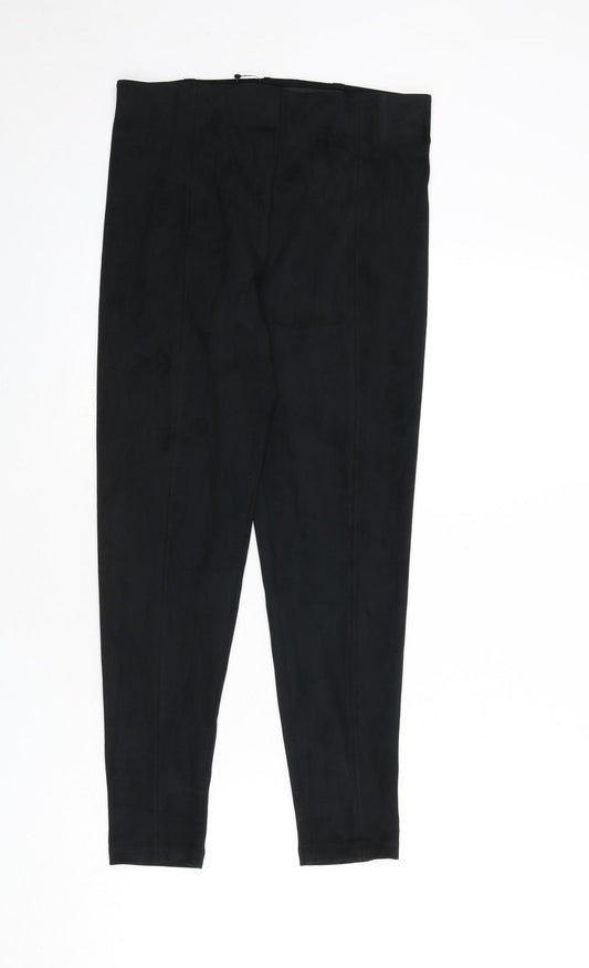 Marks and Spencer Womens Black Polyester Capri Leggings Size 10 L24 in