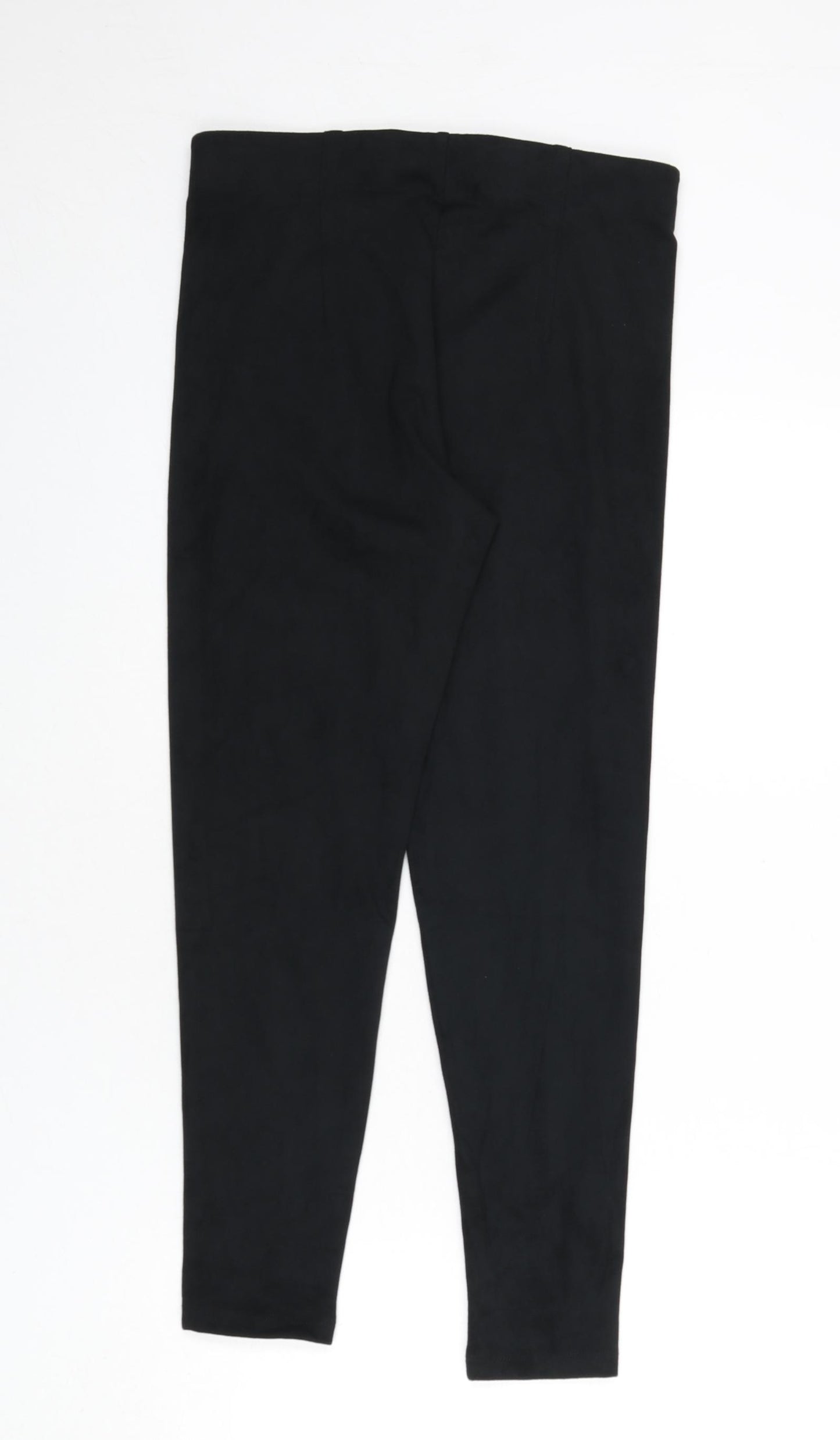 Marks and Spencer Womens Black Polyester Capri Leggings Size 10 L24 in