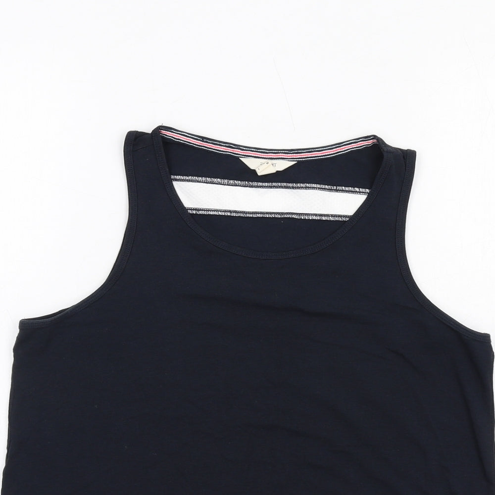 Esprit Womens Black Cotton Basic Tank Size S Round Neck