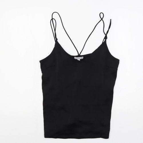 H&M Womens Black Polyester Camisole Tank Size S Scoop Neck - Strappy