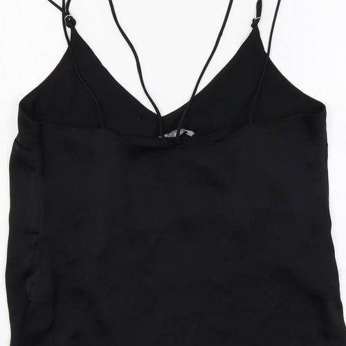 H&M Womens Black Polyester Camisole Tank Size S Scoop Neck - Strappy