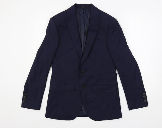 Marks and Spencer Mens Blue Polyester Jacket Suit Jacket Size 36 Regular