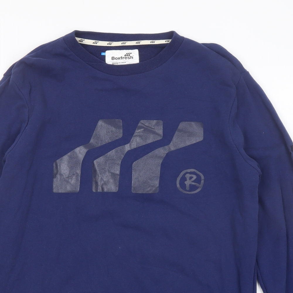 Boxfresh Mens Blue Cotton Pullover Sweatshirt Size M