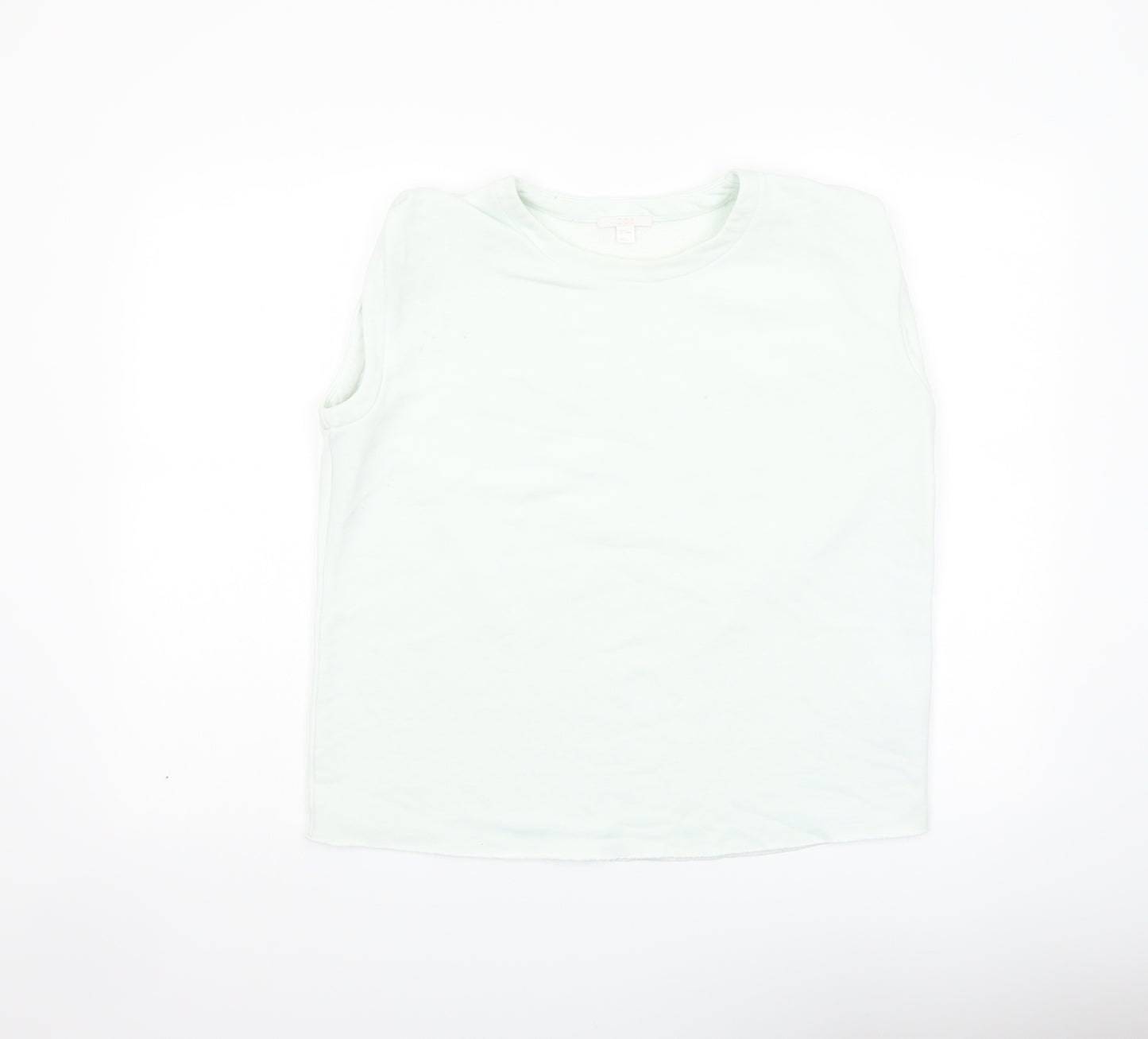 COS Womens Green Cotton Basic T-Shirt Size S Crew Neck