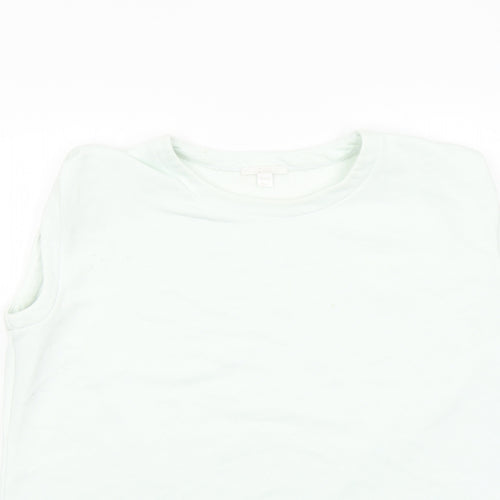 COS Womens Green Cotton Basic T-Shirt Size S Crew Neck